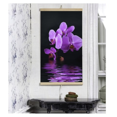 Grzejnik na podczerwień - giętki panel grzewczy 430W TRIO wzór 17 purpurowy cud, wymiary 100x57cm z regulatorem