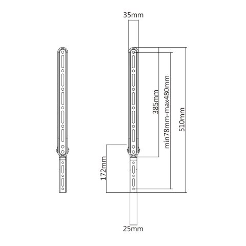 Uchwyt / wieszak na soundbar Maclean, max 15kg, MC-912