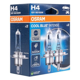 Żarówki halogenowe osram h4 12v 60/55w p43t cool blue next gen 5000k / 2 szt.