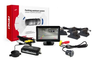 Zestaw czujników parkowania tft01 4,3" z kamerą hd-308-led 4 sensory czarne truck