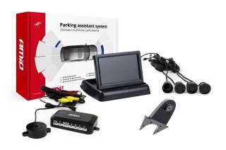 Zestaw czujników parkowania tft02 4,3" z kamerą hd-502-ir 4 sensory czarne