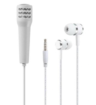 AG100C Mini mikrofon do telefonu silver