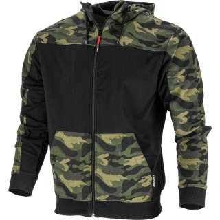 Bluza z kapturem i suwakiem moro ziel.-czar., "l", ce, lahti