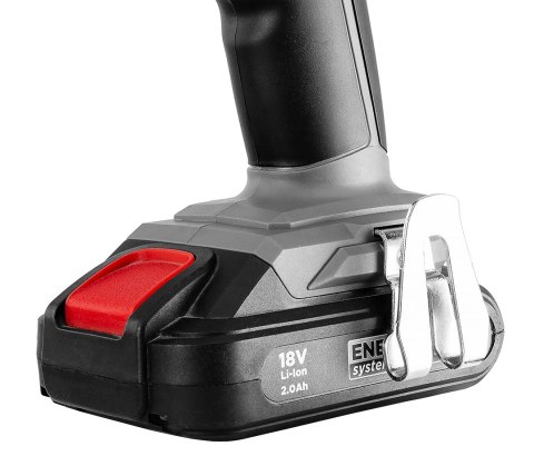 Wiertarko-wkrętarka akumulatorowa Energy+ 18V, zdejmowany uchwyt 10 mm, plus adapter kątowy i adapte