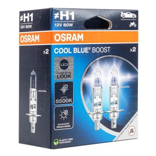 Żarówka halogenowa osram h1 12v 80w p14,5s cool blue boost 5500k / 2 szt.