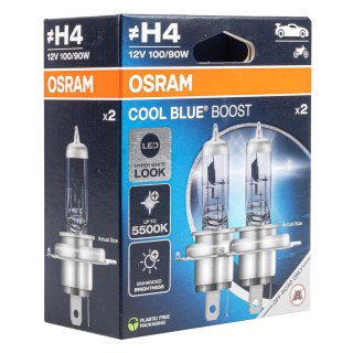Żarówka halogenowa osram h4 12v 100/90w p43t cool blue boost 5500k / 2szt.