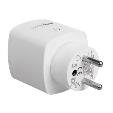 Zdalnie sterowane gniazdko WiFi GreenBlue, Android/iOS/Alexa/Google Home, zuż. energii, timer, max 3680W, typ E, GB720 E