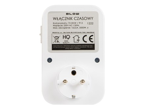72-002# Programator czasomierz analogowy tf-3"