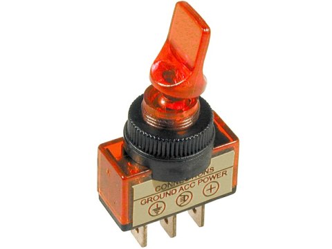 4913# Przełącznik asw-14d podświetlany hebelkowy 12v czerwony