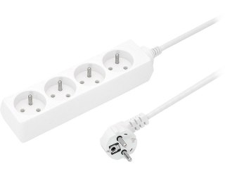 9709# Przedłużacz sieciowy ps-470p 4-gniazda z uziemieniem 5m biały 3x1mm