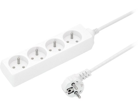 9709# Przedłużacz sieciowy ps-470p 4-gniazda z uziemieniem 5m biały 3x1mm