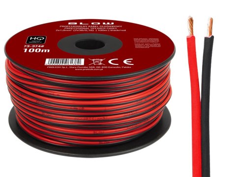 73-374# Przewód głośnikowy 2x1,00mm czarno-czerwony 100 m