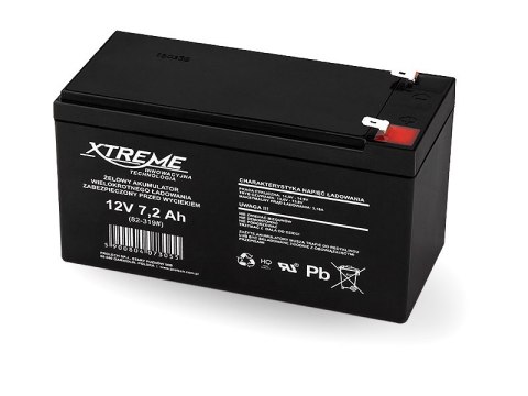 82-319# Akumulator żelowy 12v 7.2ah xtreme 150x100x65_6,5