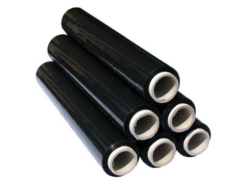 9522# Folia stretch czarna 1,40kg 500mm szerokość-50cm. -grubośc-23um. długość-130m