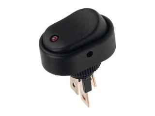 4692# Przełącznik asw-20d czarny z czerwoną led 12v