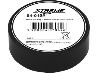 54-015# Taśma izolacyjna klejąca 0,15mm/25mm/25m - czarna