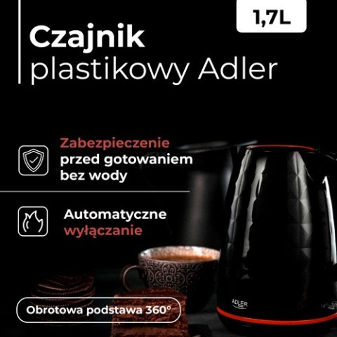 AD 1277 black Czajnik plastikowy 1,7 l
