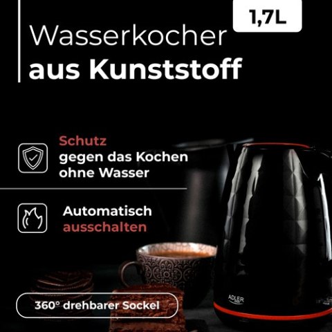 AD 1277 black Czajnik plastikowy 1,7 l
