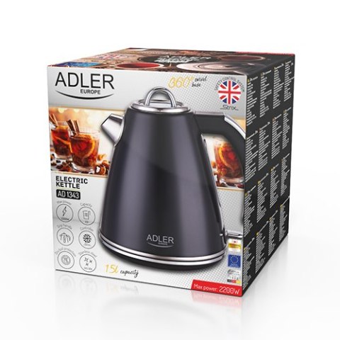 AD 1343 black Czajnik metalowy 1,5 l strix