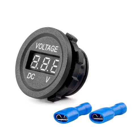 Dodatkowy woltomierz cyfrowy do zabudowy 12v 24v mod-02 amio-02852