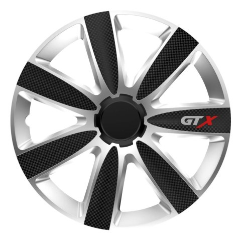 Kołpak samochodowy carbon czarno srebrny gtx 14" cali