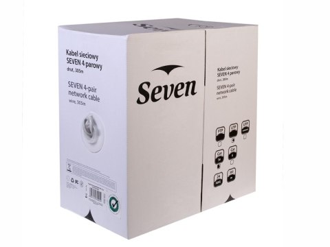 Kabel sieciowy SEVEN UTP CCA Solid 4x2 305m