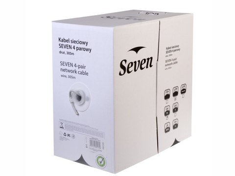 Kabel sieciowy SEVEN UTP cat.5 Solid 4x2 305m