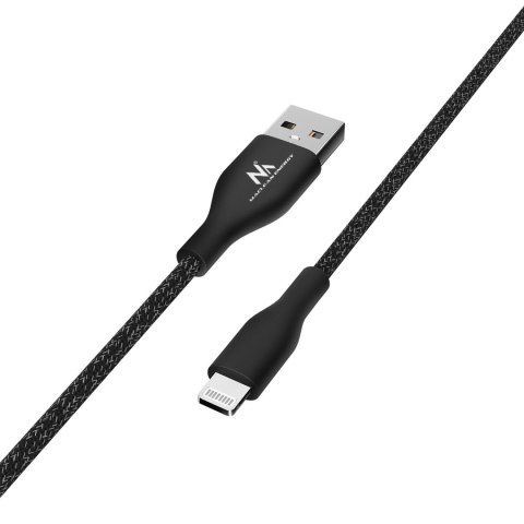 Kabel USB dla iPhone (Made for iPhone / iPod / iPad) Maclean, 2.4A, 1m, czarny, MCE845B