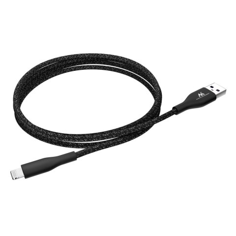 Kabel USB dla iPhone (Made for iPhone / iPod / iPad) Maclean, 2.4A, 1m, czarny, MCE845B