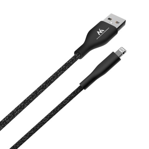 Kabel USB dla iPhone (Made for iPhone / iPod / iPad) Maclean, 2.4A, 1m, czarny, MCE845B