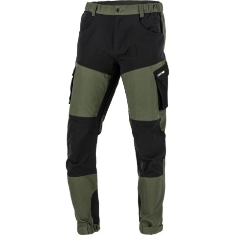 Spodnie z elementami stretch zielono-czarne, "3xl", ce,lahti