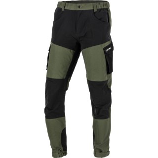 Spodnie z elementami stretch zielono-czarne, "xl", ce, lahti
