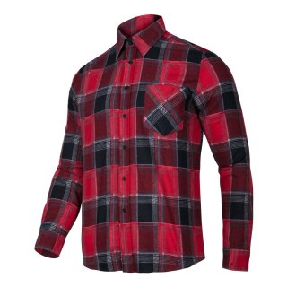 Koszula flanelowa krata czerwona, 120g/m2, "s", ce, lahti