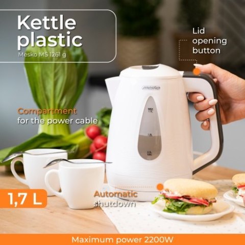 MS 1261 grey Czajnik plastikowy 1,7 l