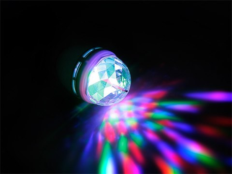 87-230# Żarówka led e27 7w rgb kolorowa disco