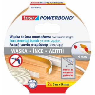 Taśma montaż.dwustr.do listw led 2x 5m:9mm (h5571400) pro