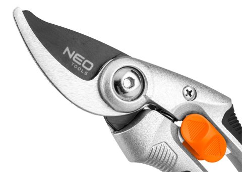 Sekator by-pass 210 mm, zakres do 20 mm, aluminiowy, uchwyt pokryty gumą TPR