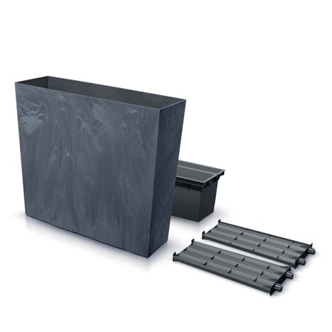 Doniczka URBI CASE TOWER BETON EFFECT DUC800TE - antracytowy