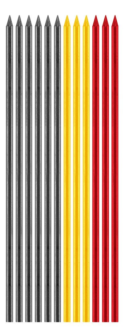 Ołówek, rysik automatyczny z temperówką plus 12 wkładów