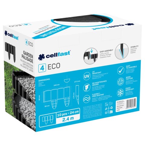Palisada ogrodowa Cellfast ECO 2,4 m antracytowa