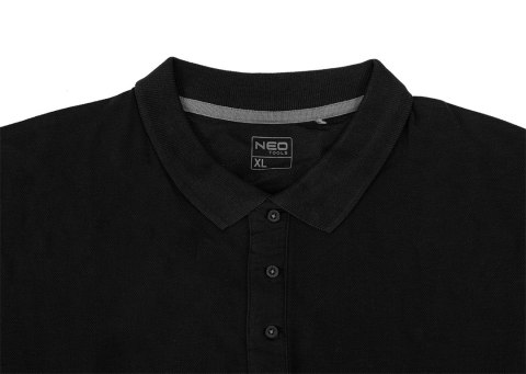 Koszulka polo DENIM, czarna, rozmiar M