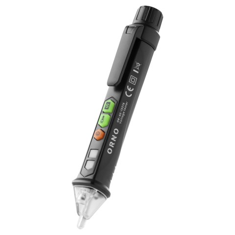 Indukcyjny tester napięcia z latarką, 12-1000V AC, czarny