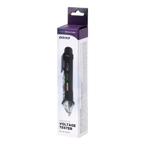 Indukcyjny tester napięcia z latarką, 12-1000V AC, czarny