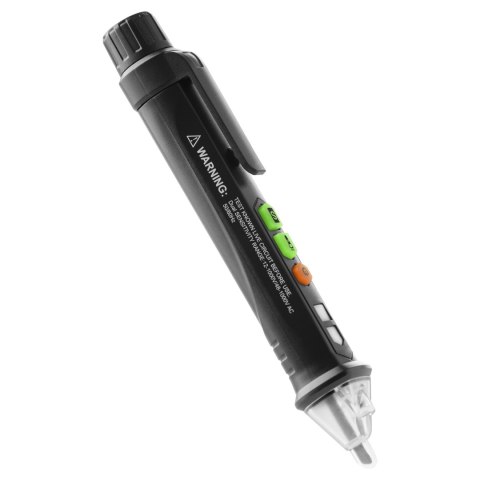 Indukcyjny tester napięcia z latarką, 12-1000V AC, czarny