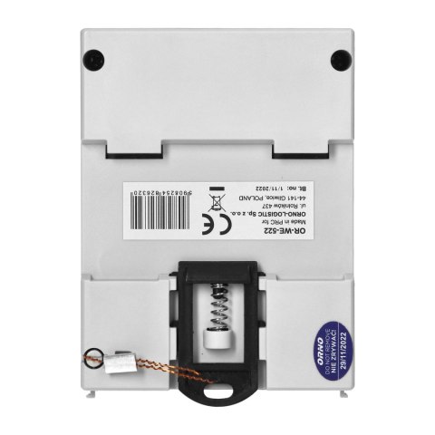 1-fazowy wskaźnik zużycia energii elektrycznej, 80A, 4.3 moduły, DIN TH-35mm