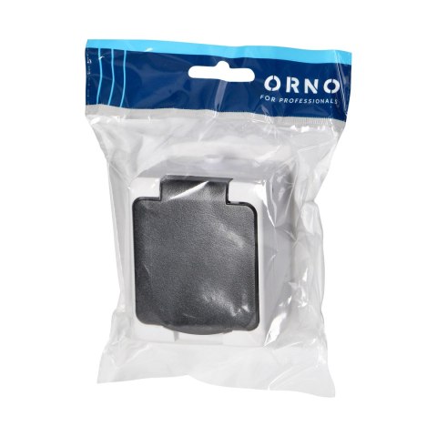 Gniazdo pojedyncze 2P+Z AQUATIC MINI IP54 biało-czarne