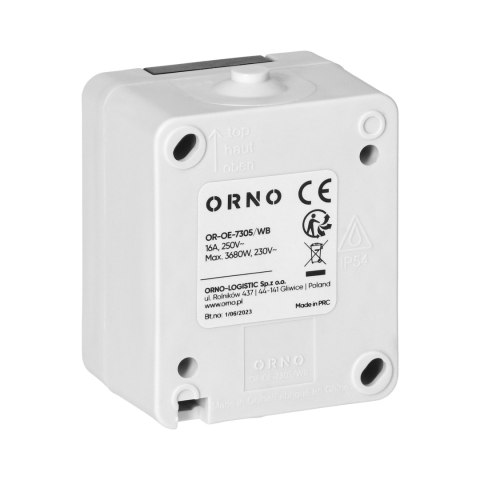 Gniazdo pojedyncze 2P+Z AQUATIC MINI IP54 biało-czarne