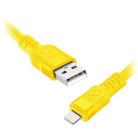 Kabel USB-A - Lightning eXc WHIPPY Pro, 0.9M, 12W, szybkie ładowanie, kolor mix neonowy