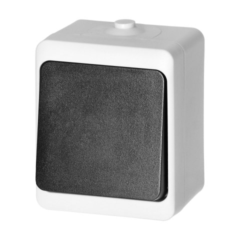 Łącznik jednobiegunowy AQUATIC MINI IP54 biało-czarny