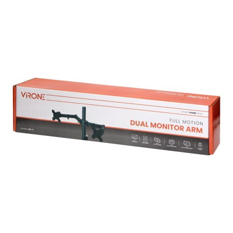 Obrotowy uchwyt biurkowy do dwóch monitorów, 13"-27-